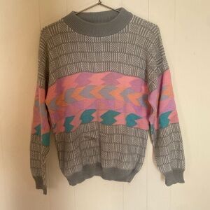 vintage pastel ikat sweater